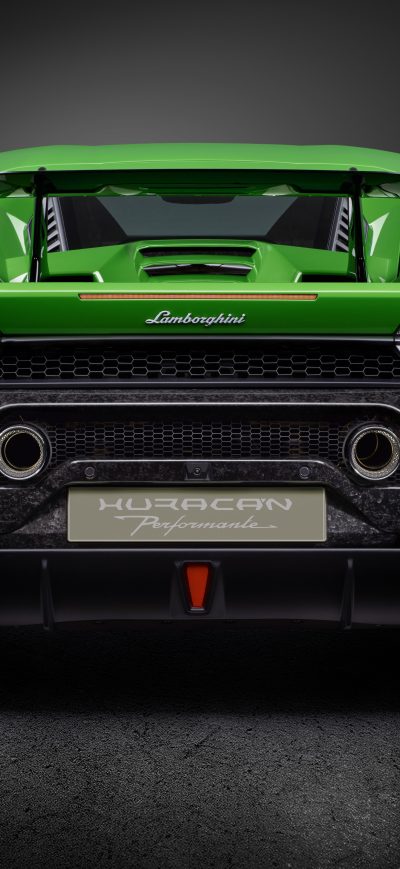 Fond d'écran iPhone Lamborghini Huracan Performante 2019 Rear View