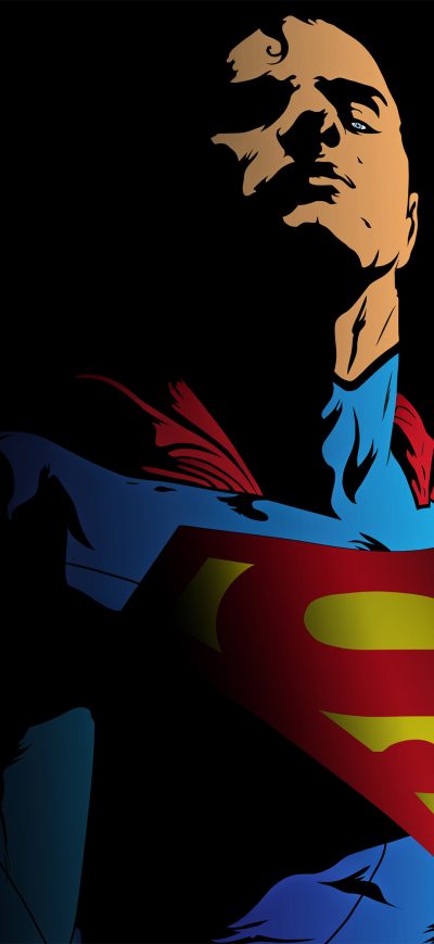 Fond d'écran iPhone Superman Minimal 4k