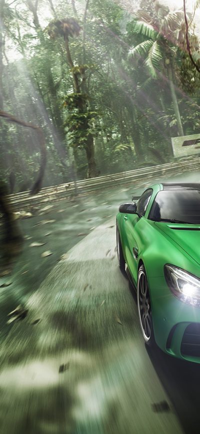 Fond d'écran iPhone Green Mercedes Benz AMG GT R