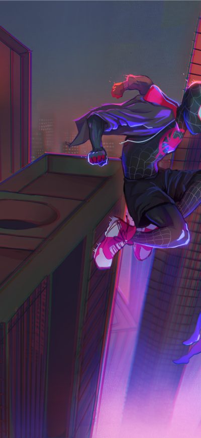 Fond d'écran iPhone Spider Verse Spidermans