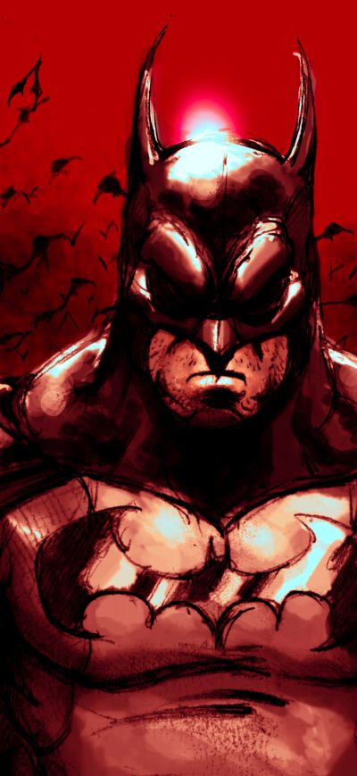 Fond d'écran iPhone Batman Red 4k