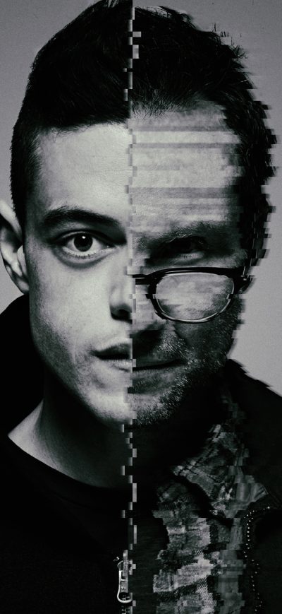 Fond d'écran iPhone Mr Robot Glitch Art 4k