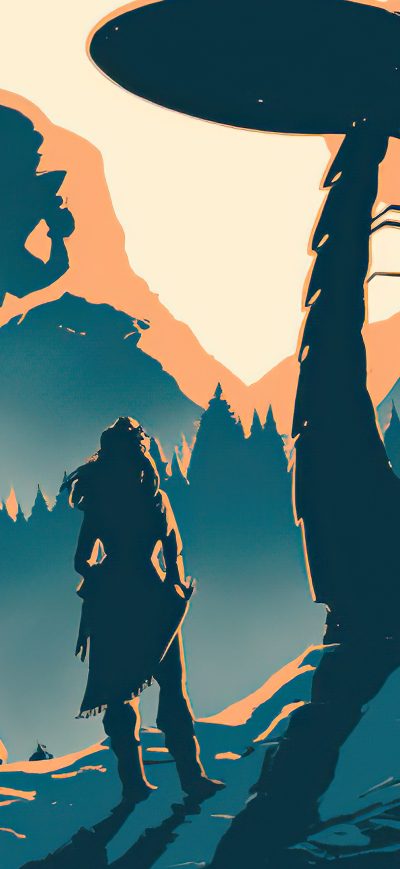 Fond d'écran iPhone Aloy And Tallneck Horizon Zero Dawn 4k