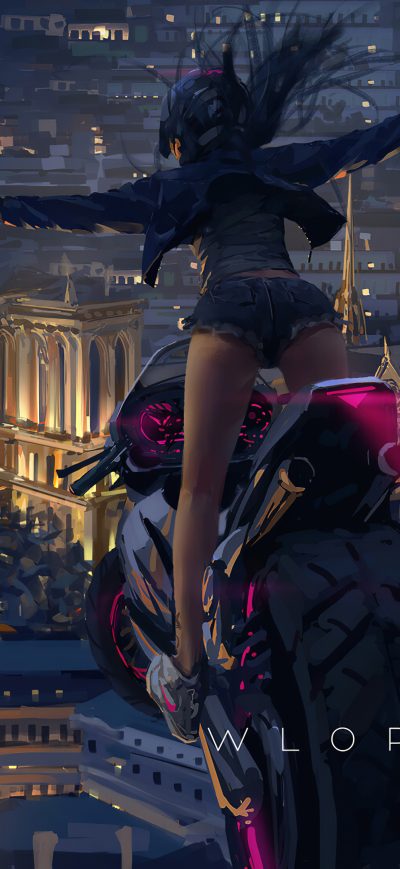 Fond d'écran iPhone Girl On Bike 4k 2020