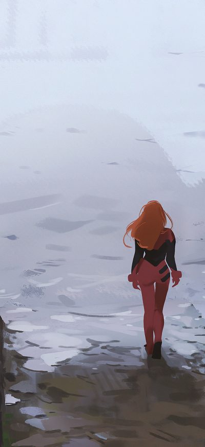 Fond d'écran iPhone Evangelion Asuka 4k