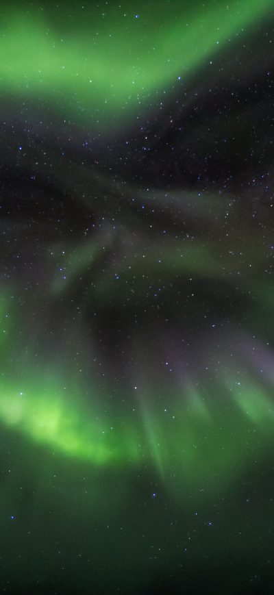 Fond d'écran Aurora Green sur iPhone