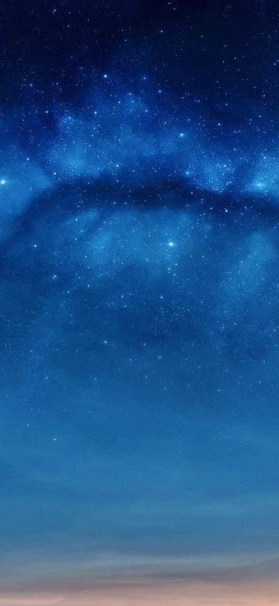 Fond d'écran iPhone Blue Dawn Halo Scifi Nebula Space Digital Art