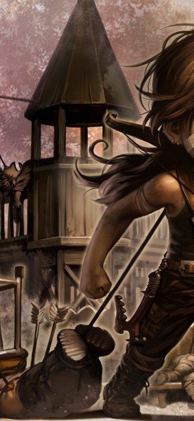 Fond d'écran iPhone Little Lara Croft
