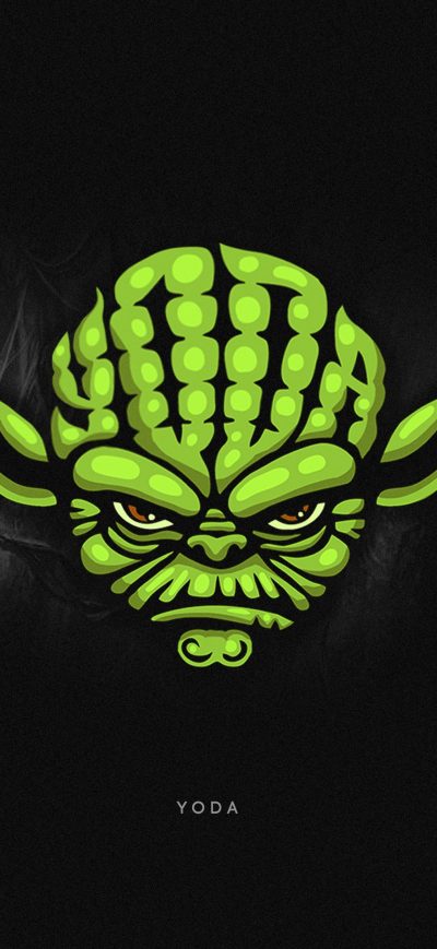 Fond d'écran iPhone Baby Yoda Minimal Superhero