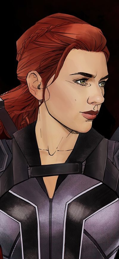 Fond d'écran iPhone Black Widow Artwork 4k 2020