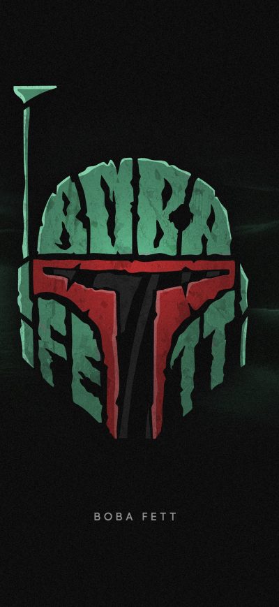 Fond d'écran iPhone Boba Fett Superhero Minimal 4k