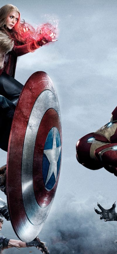 Fond d'écran iPhone Captain America Vs Iron Man Team