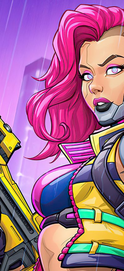 Fond d'écran iPhone Cyberpunk 2077 Pinup Girl 5k