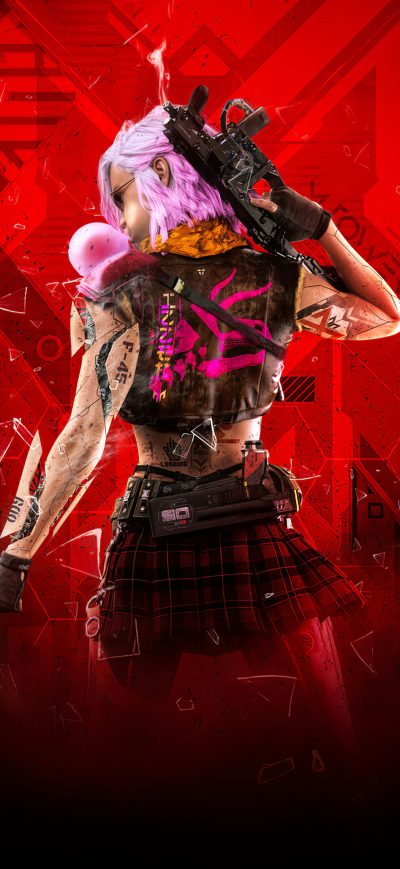 Fond d'écran iPhone Cyberpunk Girl 4k 2020