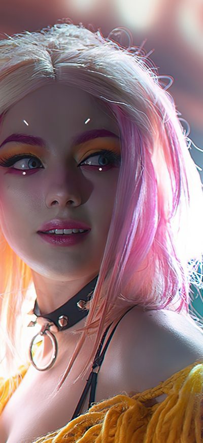 Fond d'écran iPhone The Cyberpunk Girl Cosplay 4k