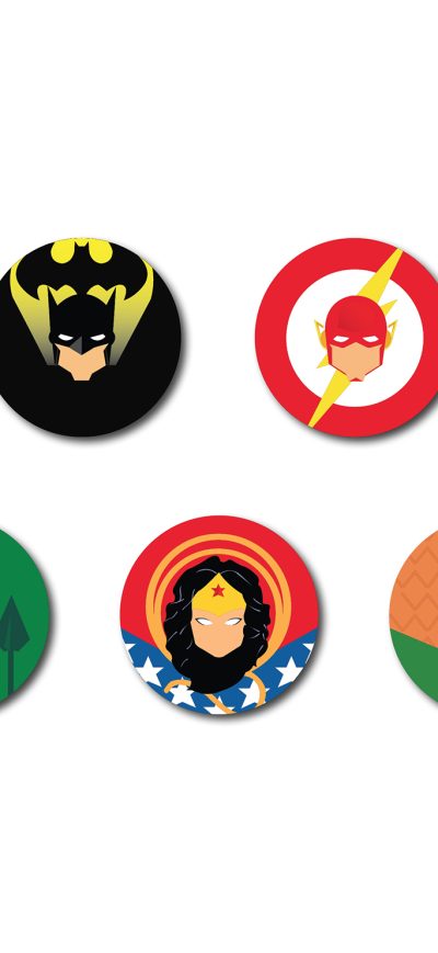 Fond d'écran iPhone Justice League Heroes Badges