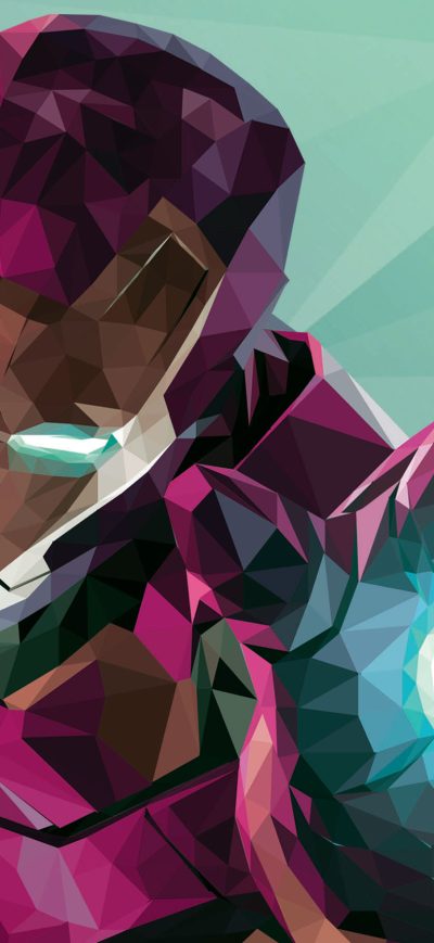 Fond d'écran iPhone Low Poly Iron Man Graphic Design
