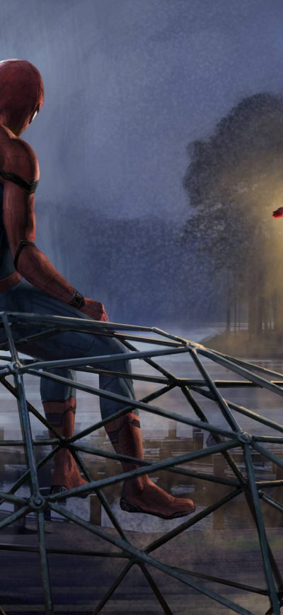 Fond d'écran iPhone Iron Man And Spiderman 5k Artwork