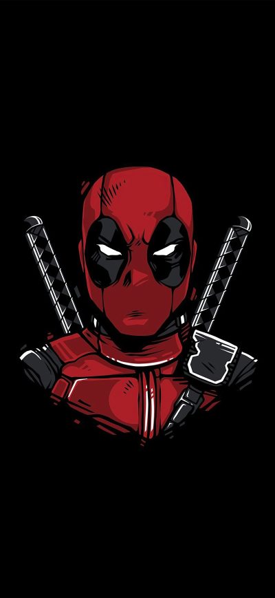 Fond d'écran iPhone Deadpool Minimal 8k