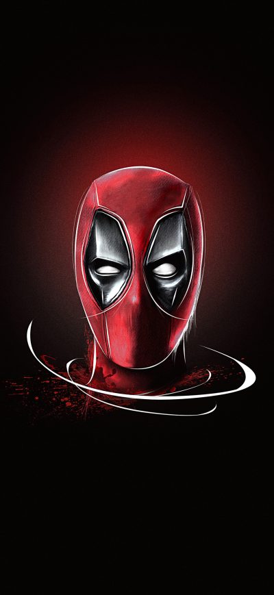 Fond d'écran iPhone Deadpool Minimal Art 4k