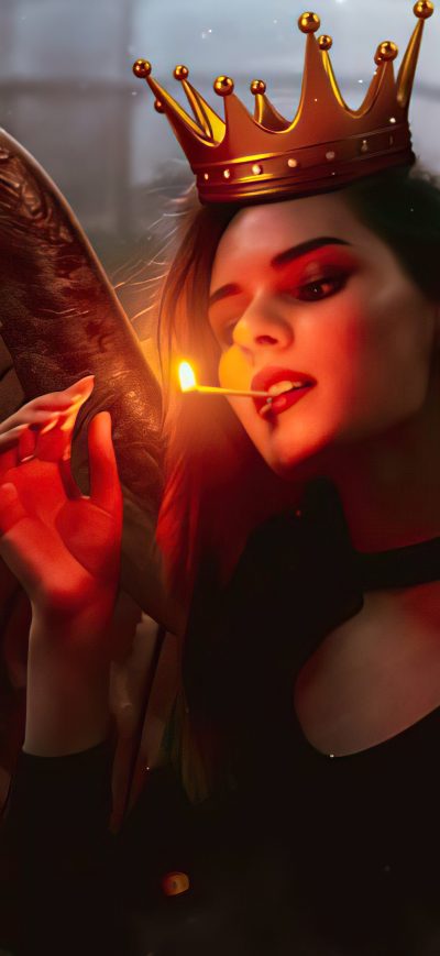 Fond d'écran iPhone Demon Girl Burning The Fire