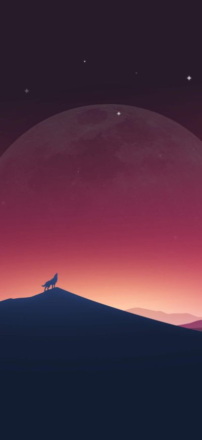 Fond d'écran iPhone Wolf Howling To Moon