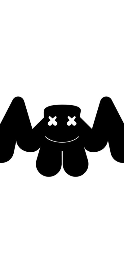Fond d'écran iPhone Marshmello Logo White