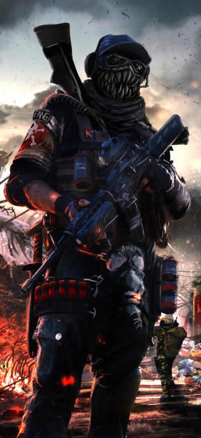 Fond d'écran iPhone Post Apocalyptic Soldier Artwork