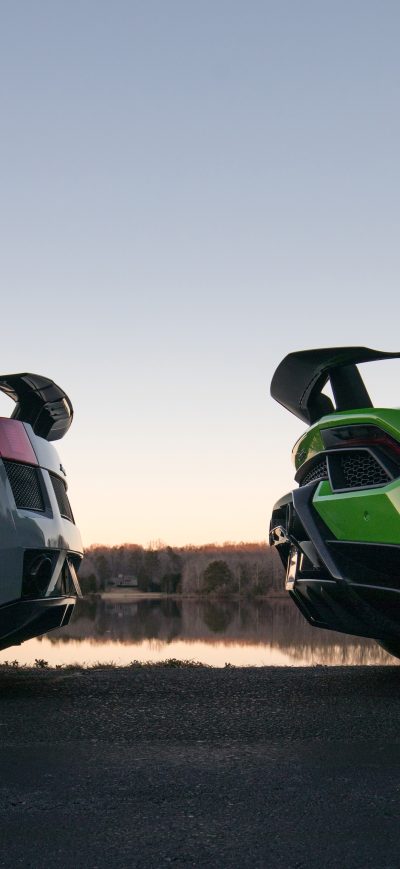 Fond d'écran iPhone Lamborghini Huracan And Lamborghini Gallardo Rear