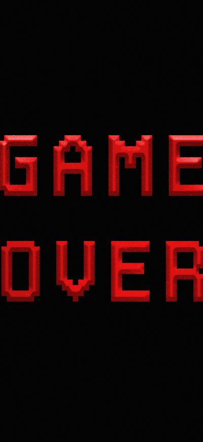 Fond d'écran iPhone Game Over Typo 5k