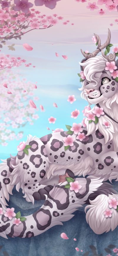Fond d'écran iPhone Cherry Blossoms Leopard