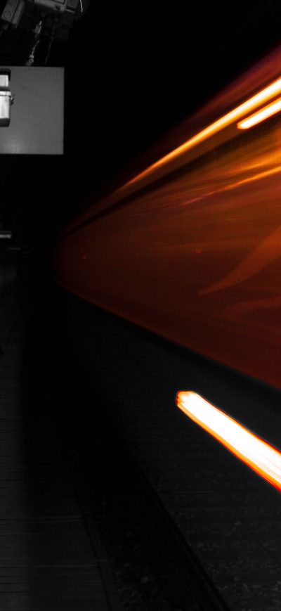 Fond d'écran iPhone Long Exposure Tunnel Train 4k