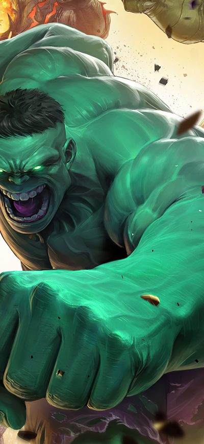 Fond d'écran iPhone Hulk And His Friends Marvel Super War