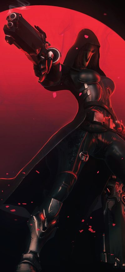 Fond d'écran iPhone Reaper Overwatch Digital 4k