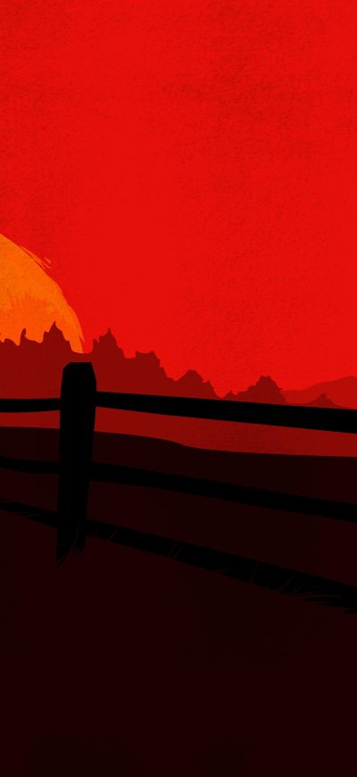 Fond d'écran iPhone Red Dead Redemption 2 Minimalist 8k
