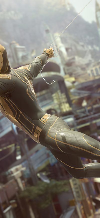 Fond d'écran iPhone Wakandan Armor Spiderman 4k