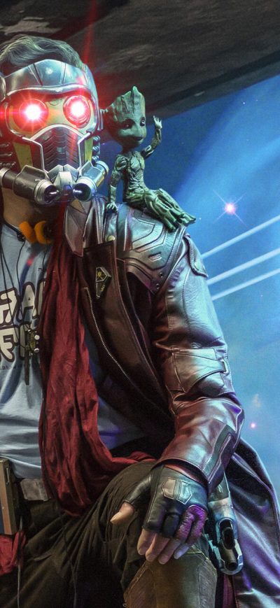 Fond d'écran iPhone Star Lord Baby Groot