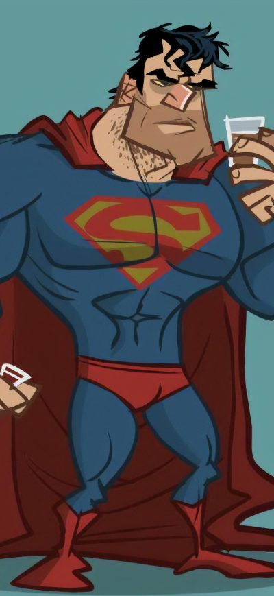 Fond d'écran iPhone Drunk Superman 4k