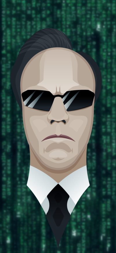 Fond d'écran iPhone AGENT SMITH The Matrix Vector Art