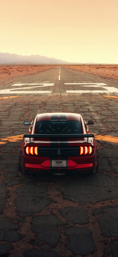 Fond d'écran iPhone Ford Mustang Shelby Gt500 Drag 4k