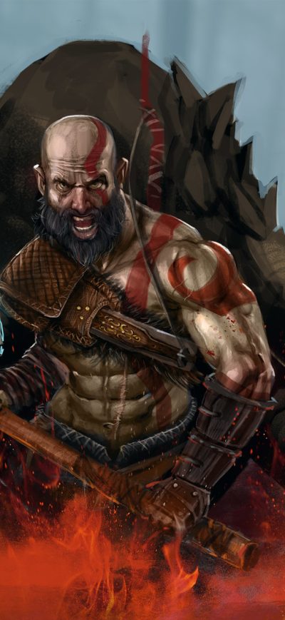 Fond d'écran God Of War 4 Art sur iPhone