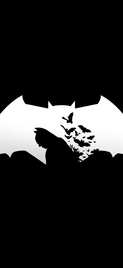 Fond d'écran Batman Dark Simple sur iPhone