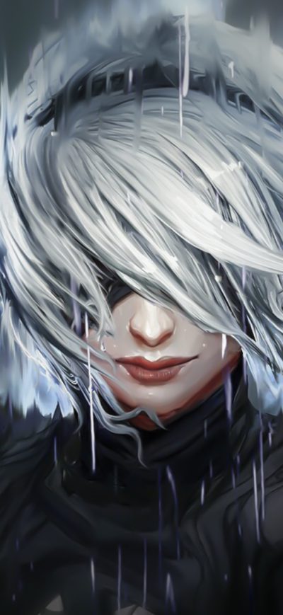 Fond d'écran 2b Nier Automata Girl Art sur iPhone