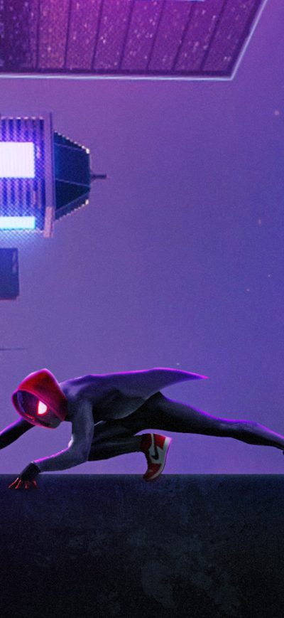 Fond d'écran iPhone Miles Morales In Spider Man Into The Spider Verse Movie Art