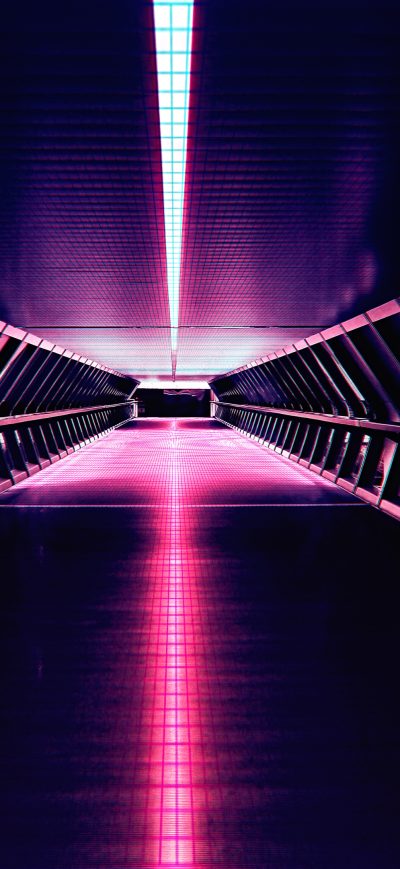 Fond d'écran iPhone Synthwave Aesthetic Corridor 4k