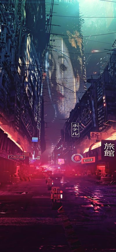 Fond d'écran iPhone Futuristic City Science Fiction Concept Art Digital Art