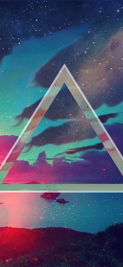 Fond d'écran iPhone Triangle Sky Geometry Abstract 4k
