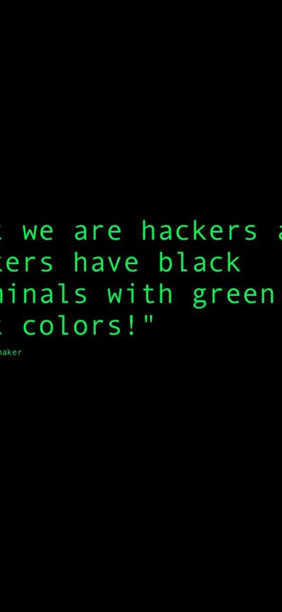 Fond d'écran iPhone Black Terminals With Green Font Colors Quote