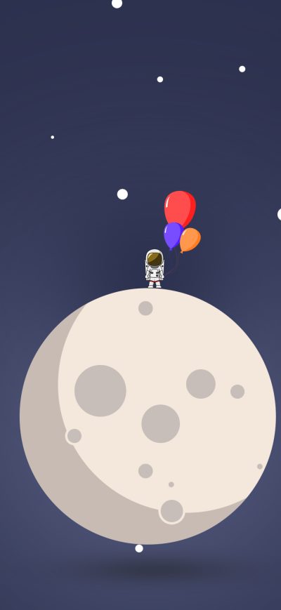 Fond d'écran Astronaut Minimalism sur iPhone