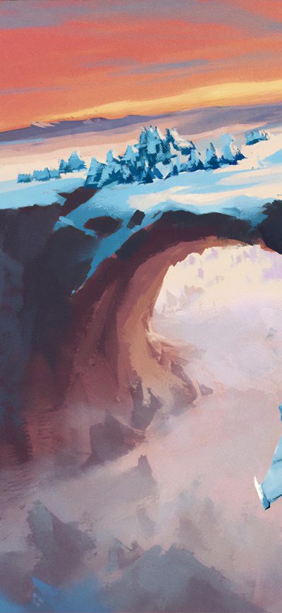 Fond d'écran iPhone Snowy Hole 4k